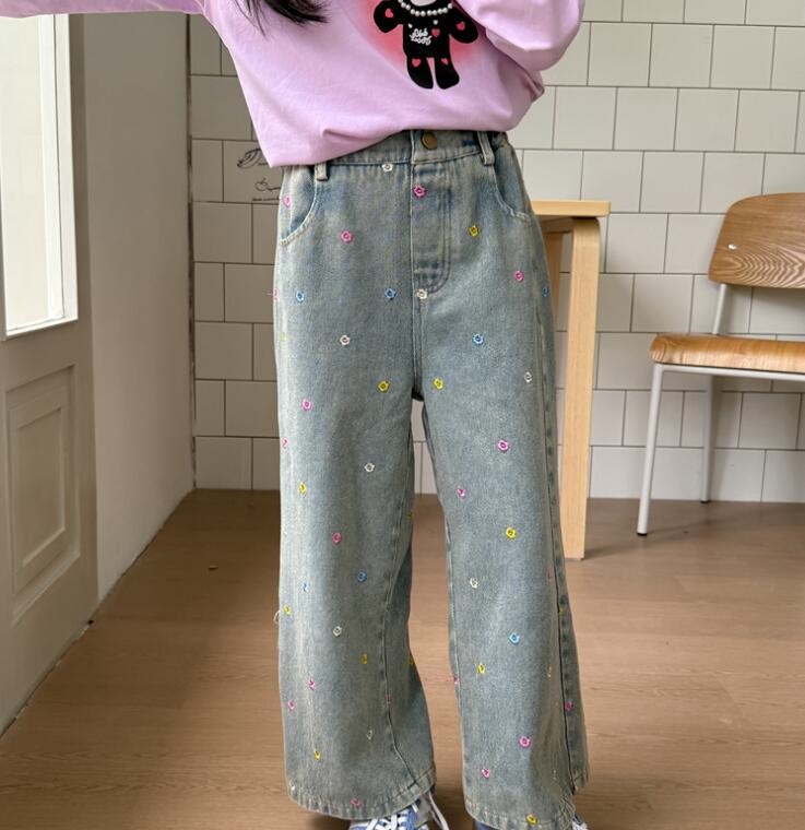 2025★春秋新作★韓国風子供服★ジーンズ★110cm〜160cm