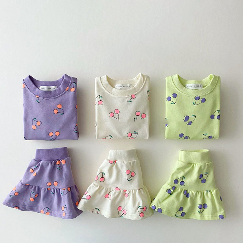「2025」子供服★トップス+スカート★セットアップ★韓国風子供服★3色73cm〜120cm