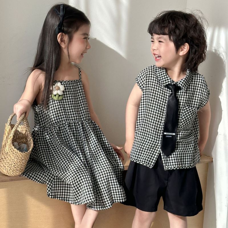 2025夏新品★子供服　ワンピース&上下セット★80cm〜150cm 2色