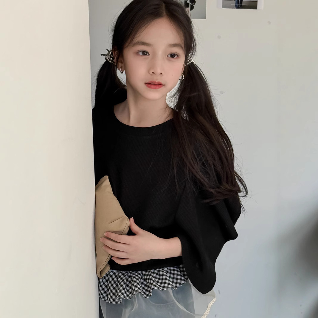 「2025」子供服★トップス★シャツ★無地★韓国風子供服★2色110cm〜160cm