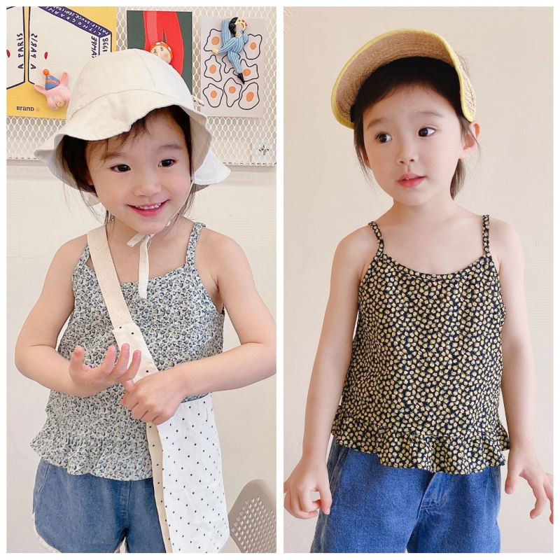 「2025」子供服★トップス★ベスト★花柄★韓国風子供服★2色80cm〜130cm