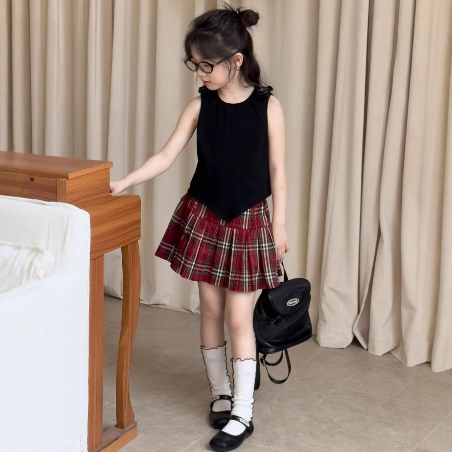 2025★夏新作★韓国風子供服★トップス★スカート★90cm〜150cm 2色