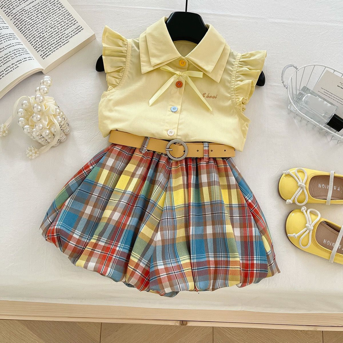 「2025」子供服★トップス+ショートパンツ★セットアップ★韓国風子供服★4色90cm〜150cm