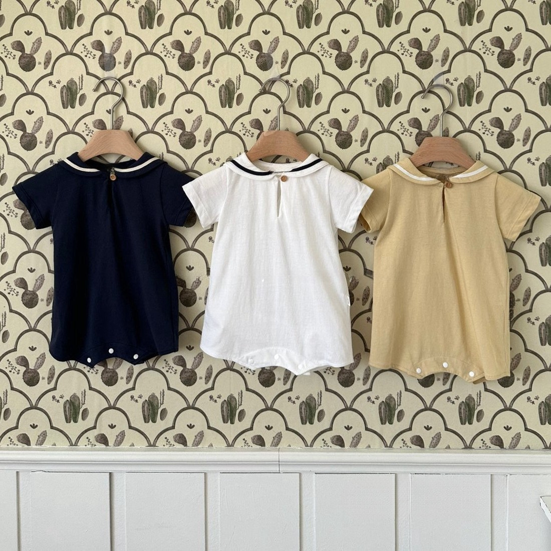 2025新入荷H★ベビー服　ロンパース★65cm〜90cm 3色