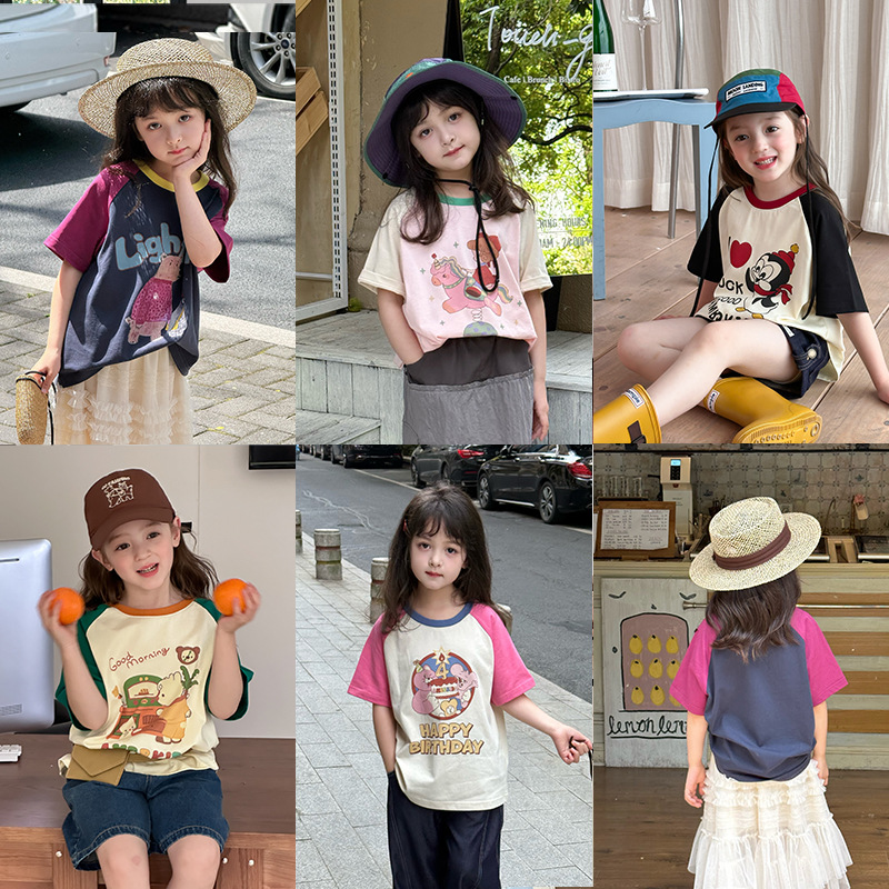 2025★夏新作★韓国風子供服★トップス★90cm〜170cm 5色