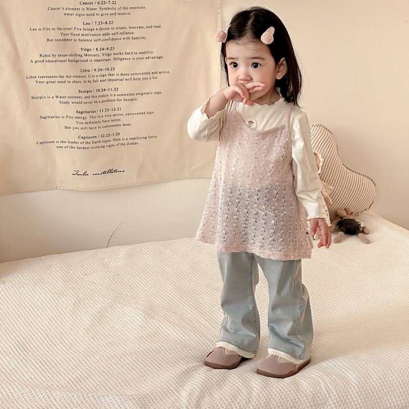 「2025」子供服★Tシャツ★キャミソール★ジーンズ★韓国風子供服★3色73cm〜100cm