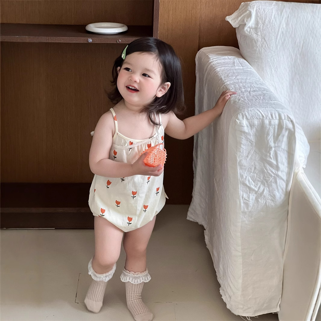 2025★夏新作★韓国風ベビー服★ロンパース★66cm〜90cm 2色