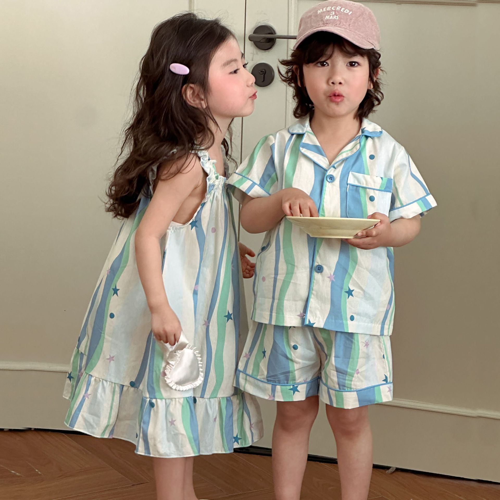 2025★夏新作★韓国風ベビー服★トップス+ズボン★ワンピース★80cm〜150cm 2色