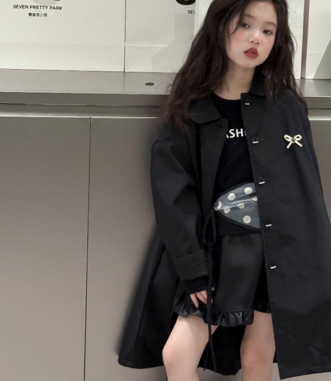 2025秋新品★子供服 　トレンチコート★100cm〜160cm