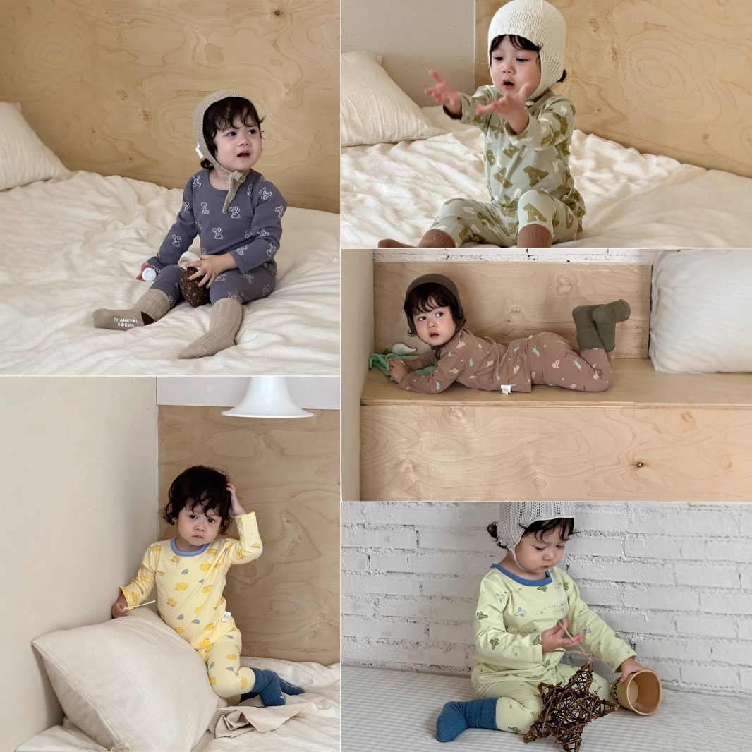 2025新品★子供服　部屋着　ルームウェア　セットアップ★73CM〜110cm 15色