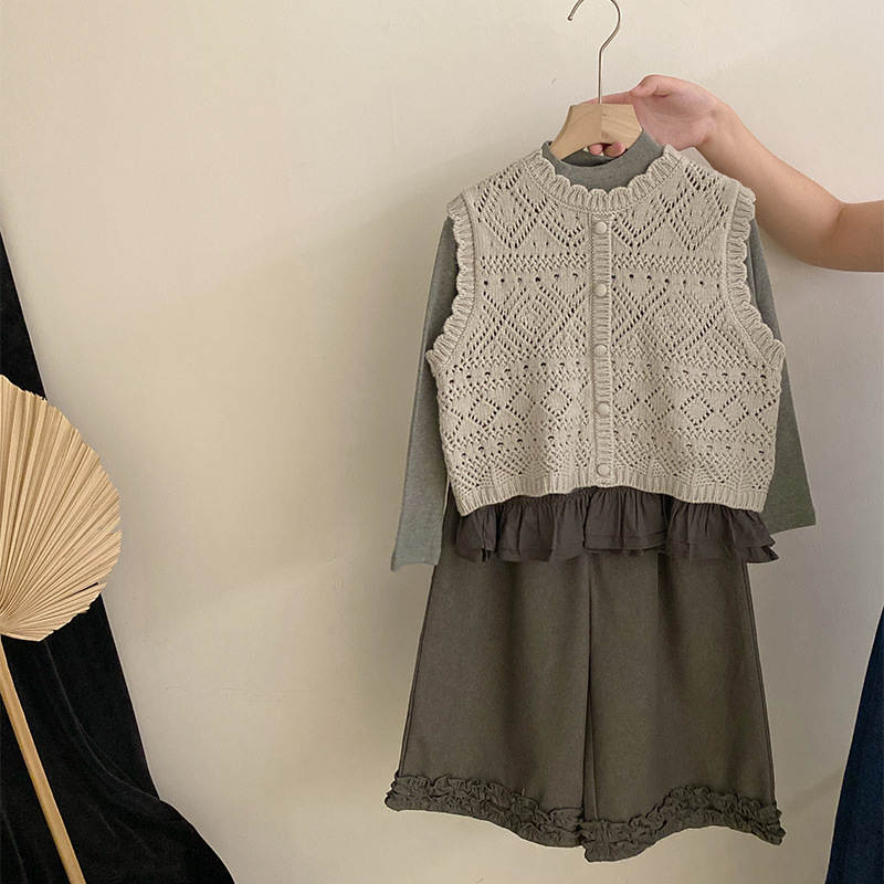 2025秋新作★子供服　トップス+ベスト&ズボン分けて★110cm〜170cm