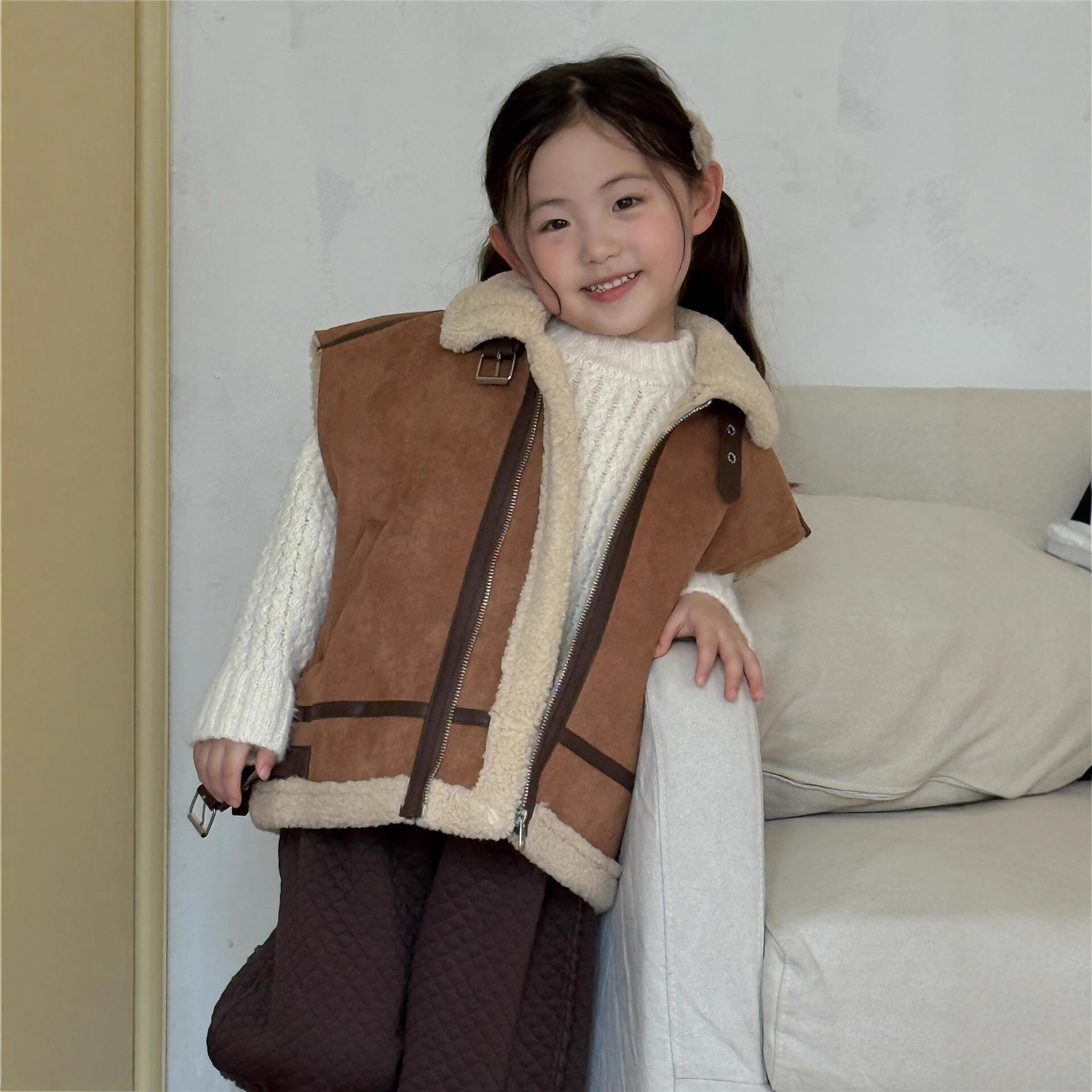 2025秋冬TM★子供服 　ベストコート★90cm〜150cm