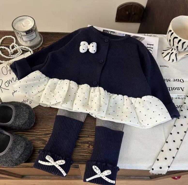 2025秋冬新品★子供服 　カーディガン&ズボン分けて★80cm〜150cm