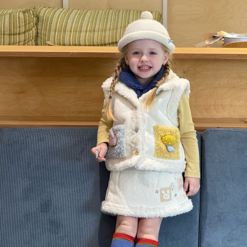 2025冬新品W★子供服 ベストコート&スカート分けて★80cm〜130cm