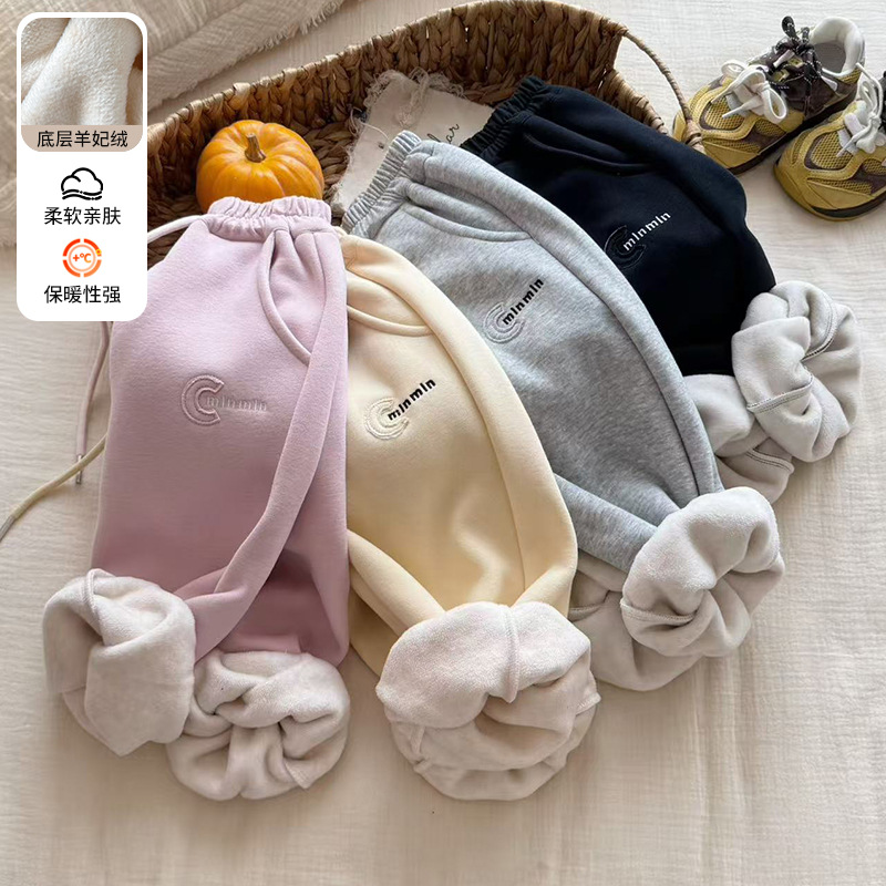 2025冬新入荷★子供服　ズボン　裏起毛★90〜160 4色