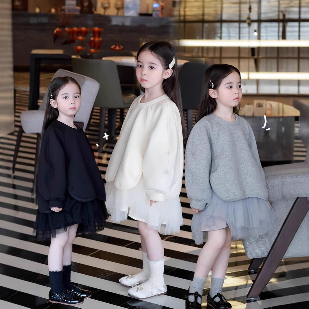 2025新品SC★子供服　ワンピース★7/90-95cm〜17/130-140cm 3色