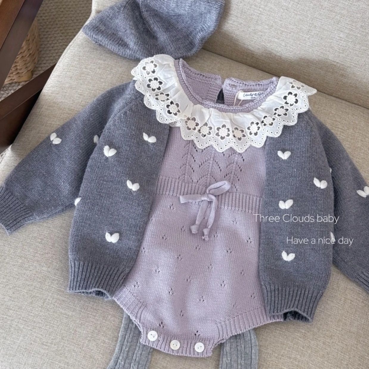 2025新入荷★ベビー服　ロンパース&カーディガン分けて★66〜100 4色