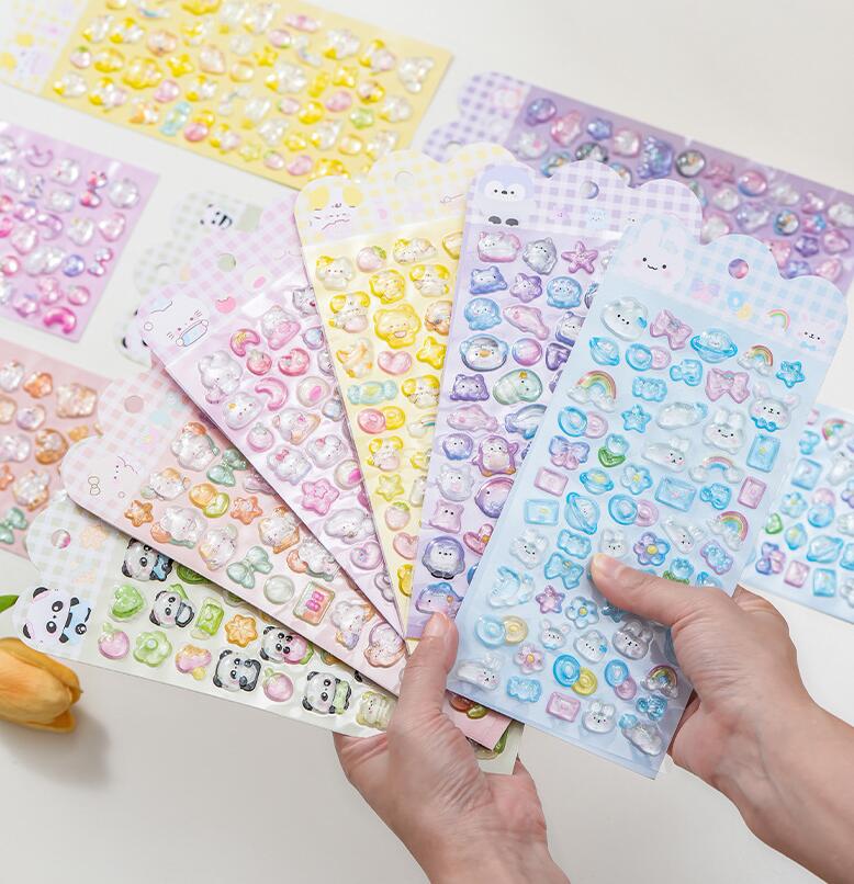 子供お褒めシール★立体エンボス★防水ステッカー ★DIY デコレーション用
