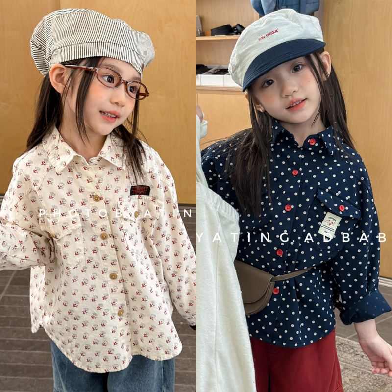 2026新品SJ★子供服 　コート　シャツ★80cm〜130cm 2色