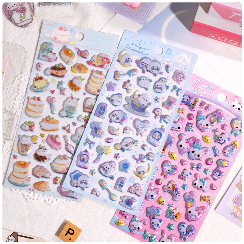 子供お褒めシール★立体エンボス★防水ステッカー ★DIY デコレーション用