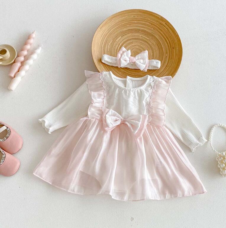 「2026」子供服★ロンパース+ヘアバンド★ベビー★韓国風子供服★2色66cm〜90cm