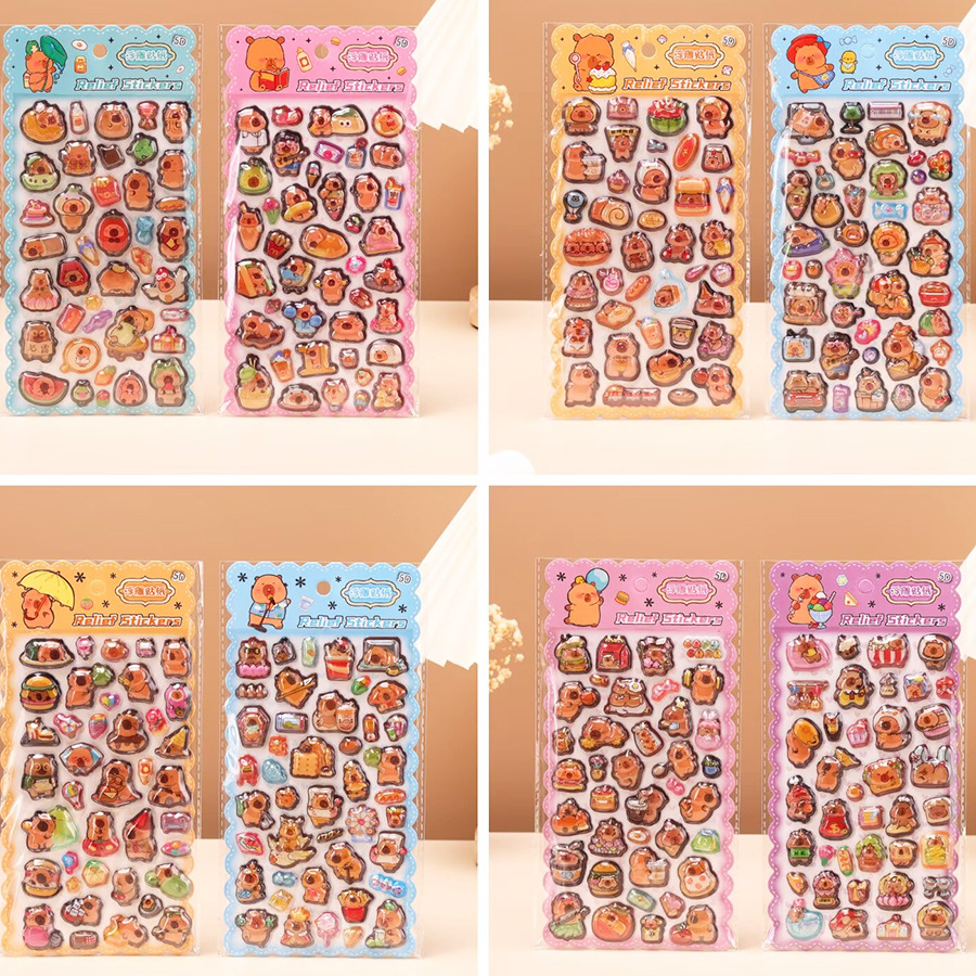 DIY手作り ステッカー★粘着シール★3D★手帳素材