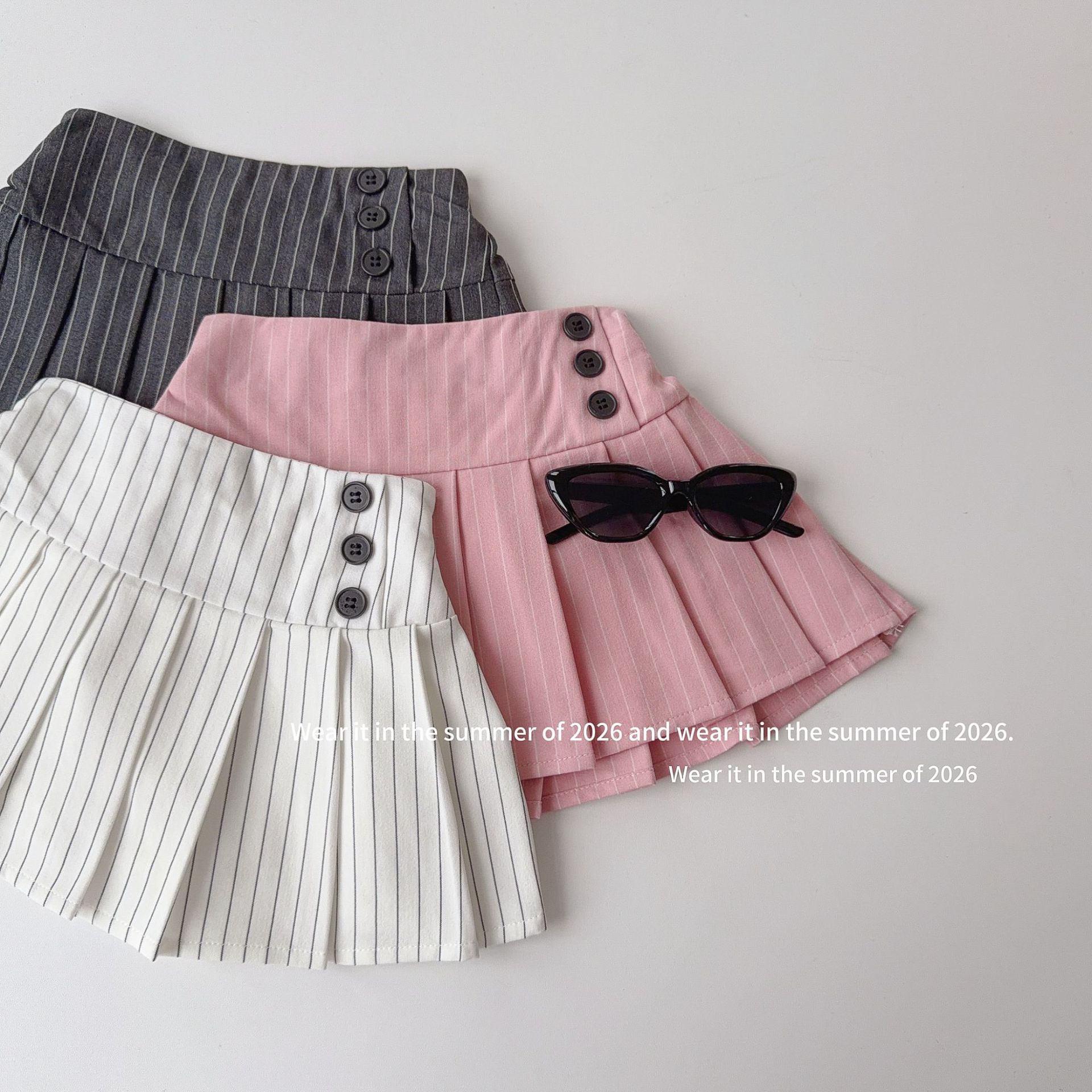 2026新品TQ★子供服　スカート★90cm〜150cm 3色