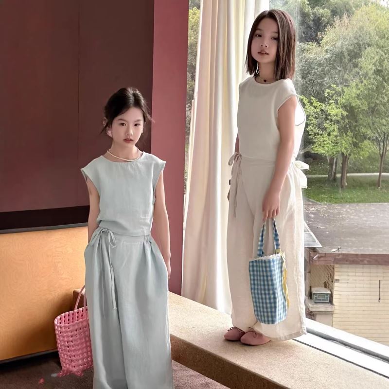 2026★夏新作★韓国風ベビー服★トップス+ズボン★7〜17 2色