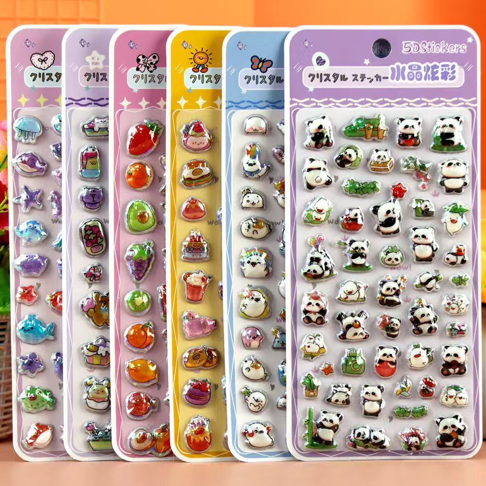 DIY手作り ステッカー★粘着シール★3D★手帳素材