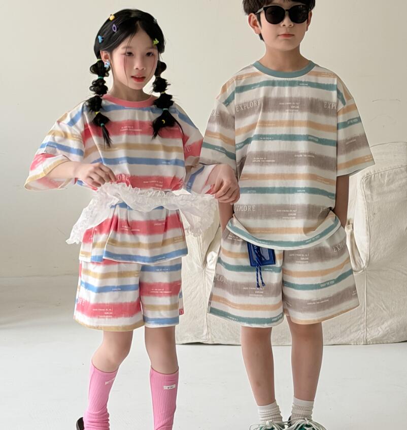 2026夏新品MXM★子供服　セットアップ★100cm〜160cm 2色