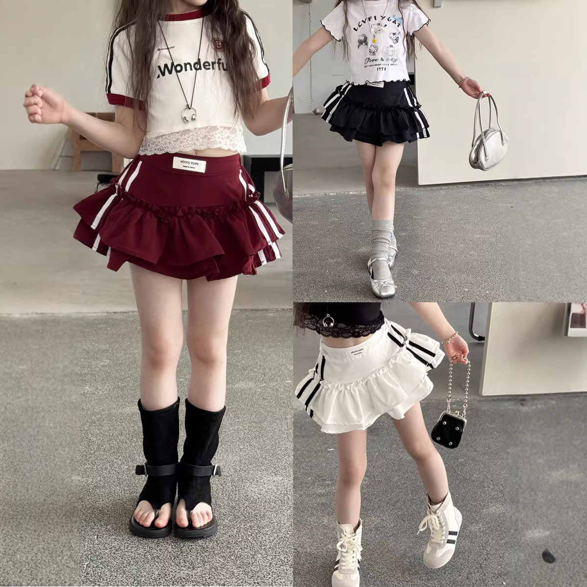 2026新品YY★子供服　スカート★100cm〜150cm 3色