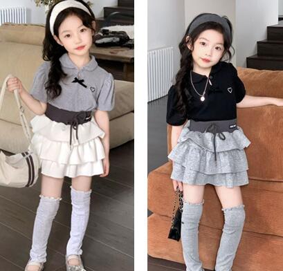2026新作★子供服　トップス&スカート(インパン付き)★90cm〜140cm 2色