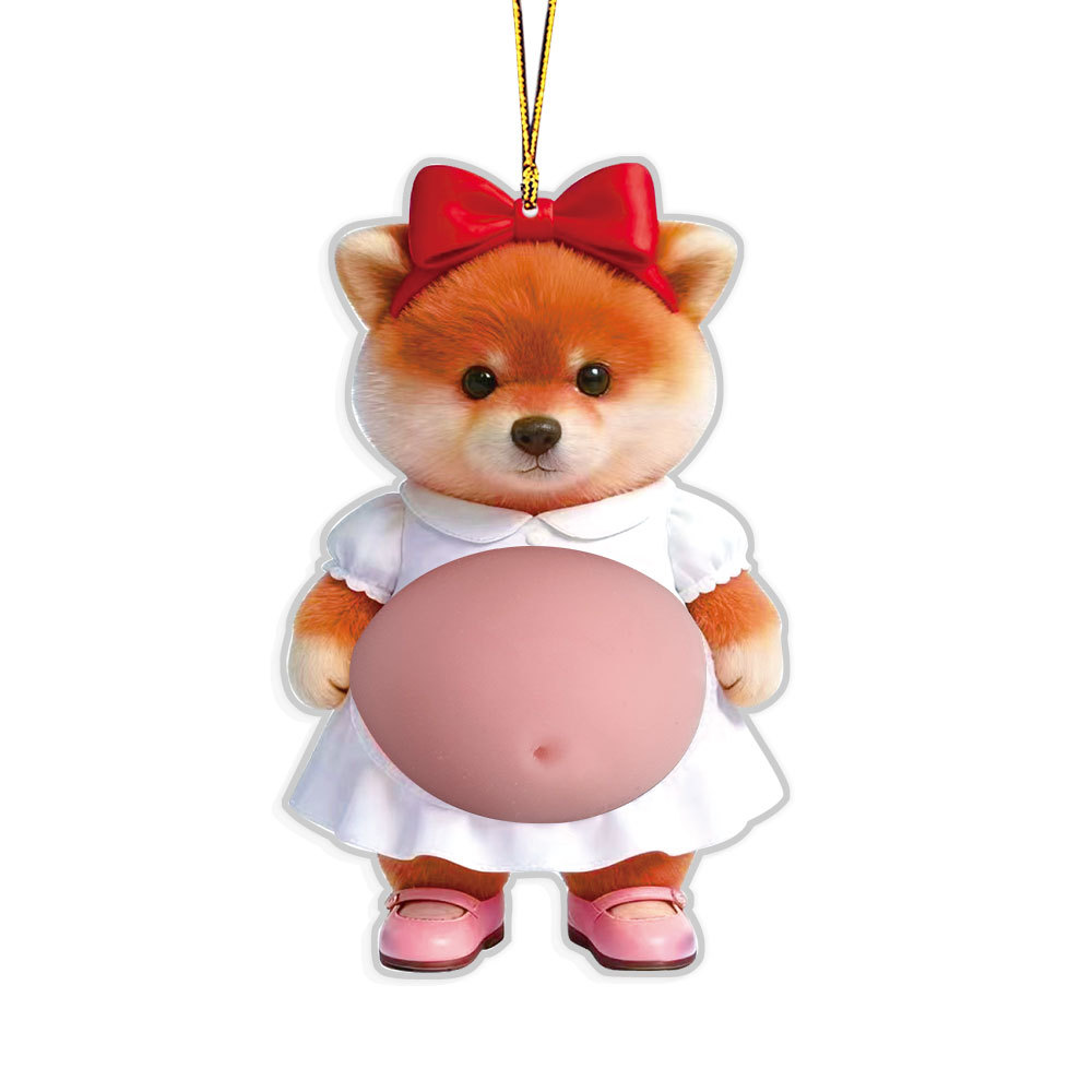 ★可愛いキーホルダー　装飾品★お腹もちもち　アクリル★