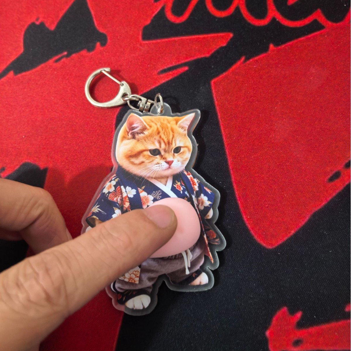 ★お腹もちもちキーホルダー　装飾品★ストレス解消★バッグチャーム