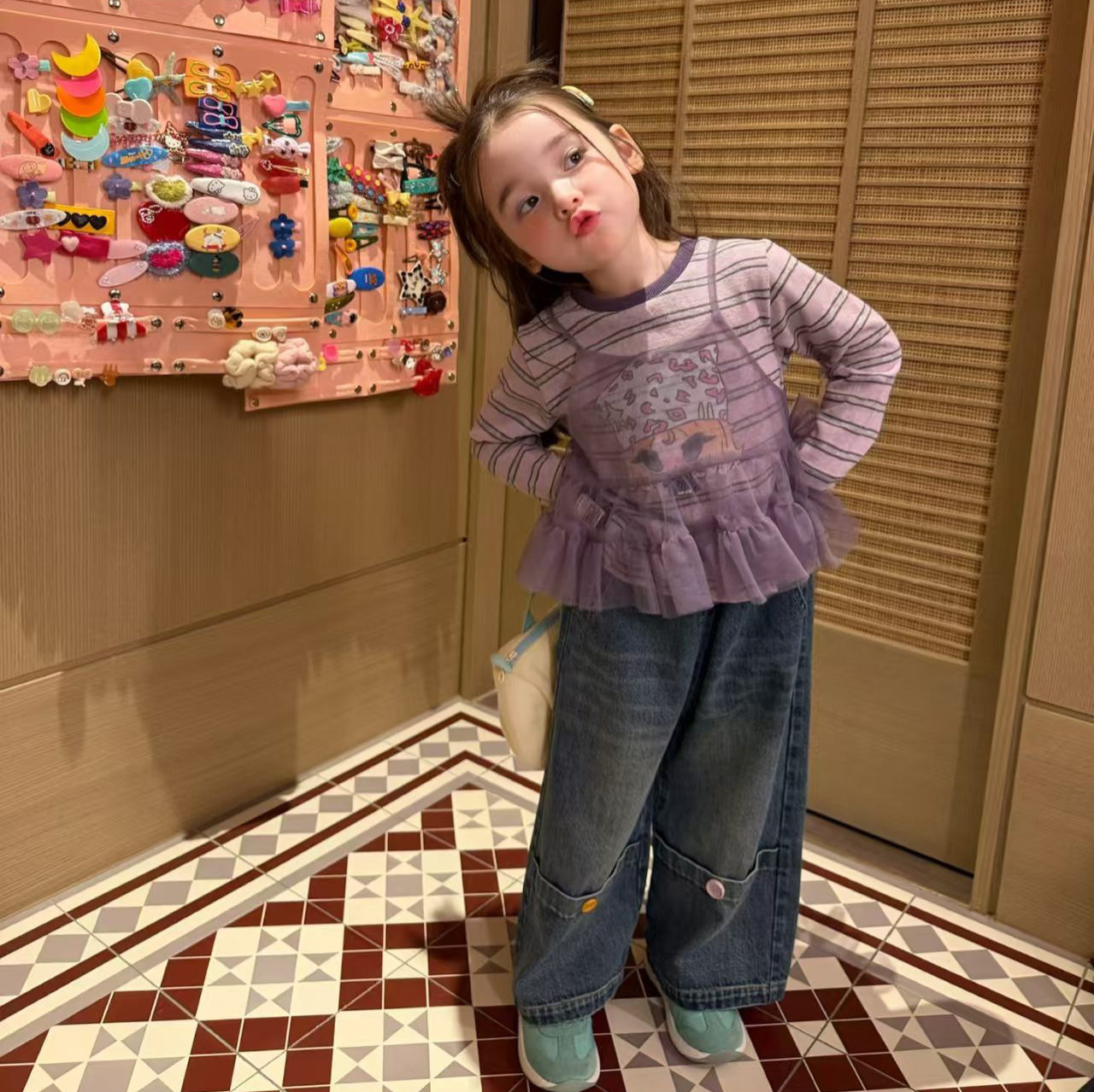 2026秋新作SX★子供服　吊りベスト&ズボン&トップス★80cm〜130cm