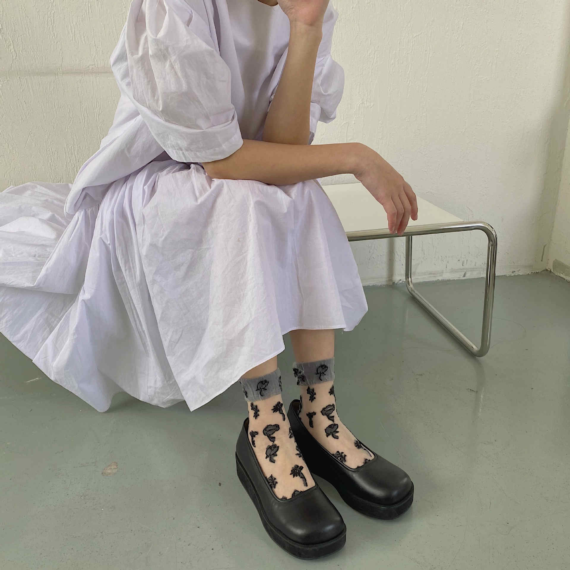 【☆新作☆綿】シースルーソックス・涼しい・夏向け・靴下・レトロ・高品質