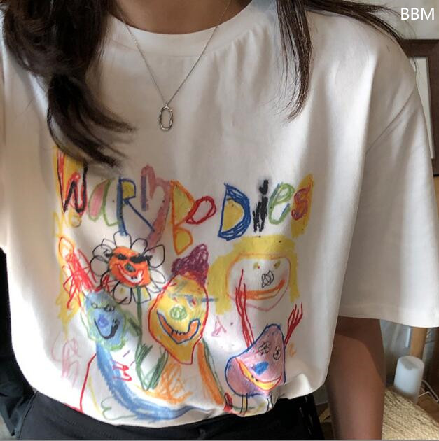 2022★春夏新作★韓国風★Tシャツ★トップス★半袖★カジュアル★3色M-2XL