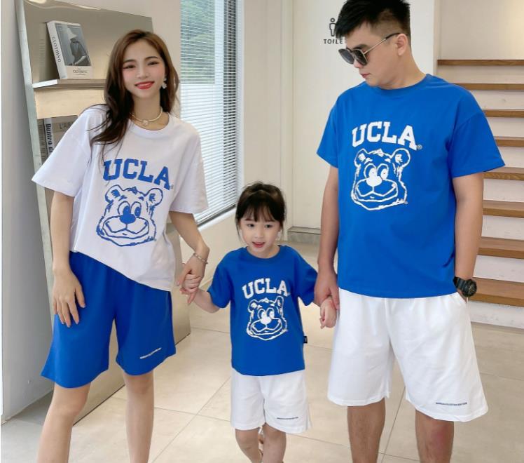 2022夏新品★親子スタイル　半袖+ショートパンツ　分けて販売　80-140cm/S-3XL
