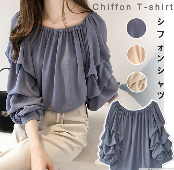 トップス★  薄手★長袖★♪秋冬♪Tシャツ★♪♪レディース服★日系★