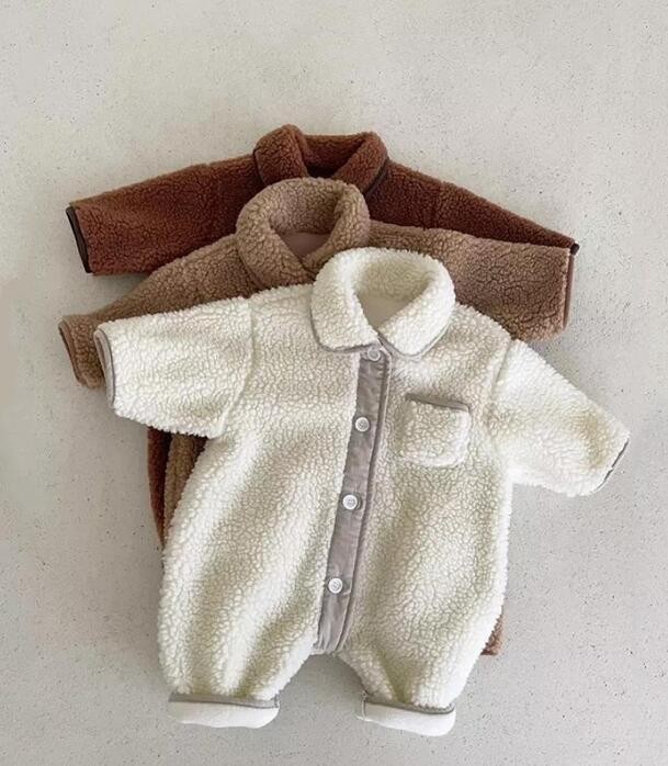 2022★秋冬新作★韓国風ベビー服★ロンパース★厚手★裏起毛★3色66-90CM