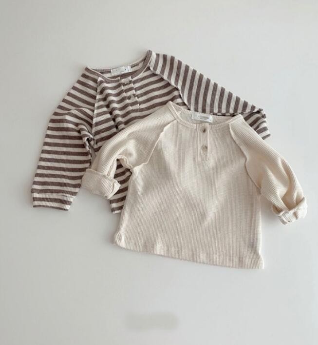 春秋新作★韓国風ベビー服★トップス★Tシャツ★2色66-90CM