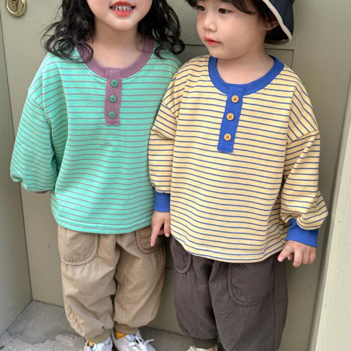 春新作★韓国風子供服★Tシャツ★トップス★2色80-150CM
