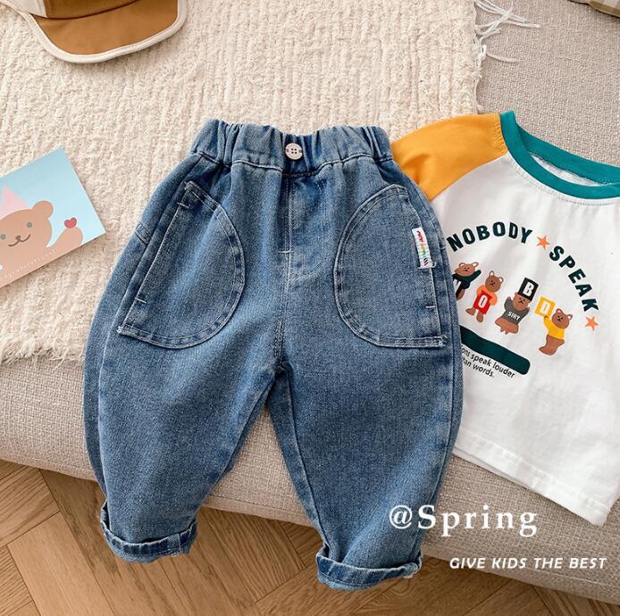 子供服★ボトムス★ジーンズ★韓国風子供服★キッズ男の子★カジュアル★73-130CM