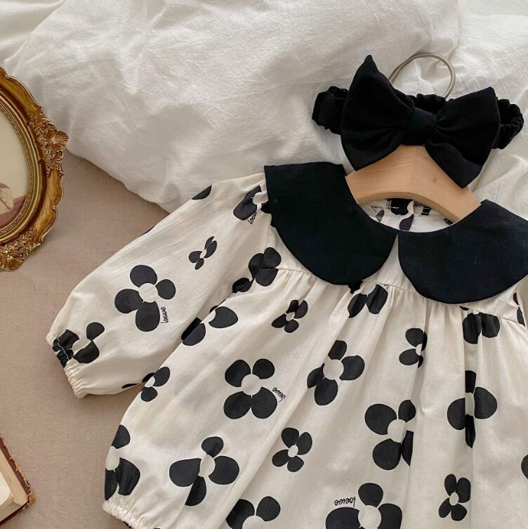 子供服★ロンパース+ヘアバンド★ベビー★韓国風子供服★長袖★66-100CM