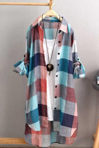 春新作★レディーストップス★ブラウス★ロング丈★S-3XL