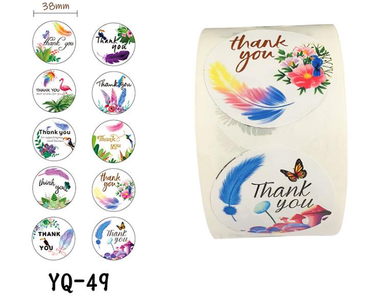 包装資材★手作り工芸品★プレゼントの装飾など★粘着シール★1巻き=500P