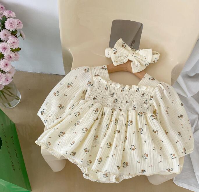 子供服★ロンパース+ヘアバンド★連体服★長袖★ベビー★可愛い★66-90CM