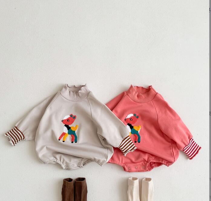 子供服★ロンパース★連体服★長袖★韓国風子供服★ベビー★可愛い★2色★66-100CM