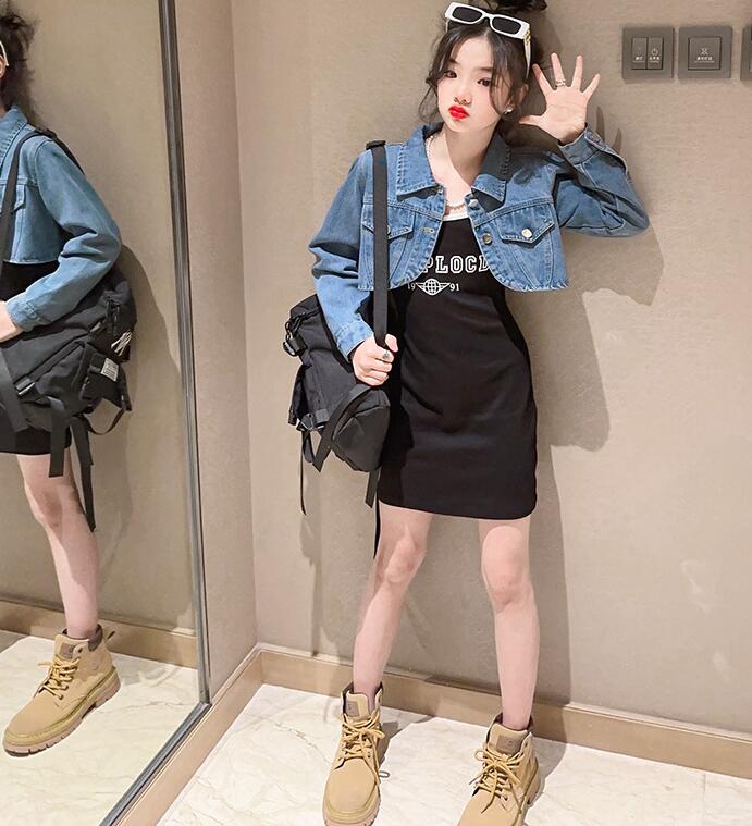 2023新品★子供服★コート+ワンピース　セットアップ★120-170cm★