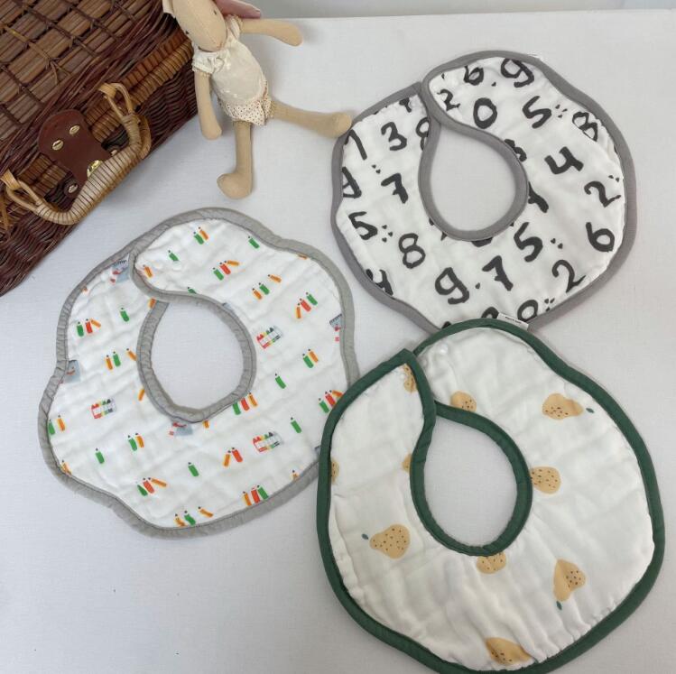 新登場★ベビー涎掛け★棉質　4種★食事用★